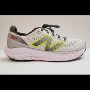 New Balance Fresh Foam X 880v14 Women 8.6 Shoes Grey Taro Lime Glo Running EUC
